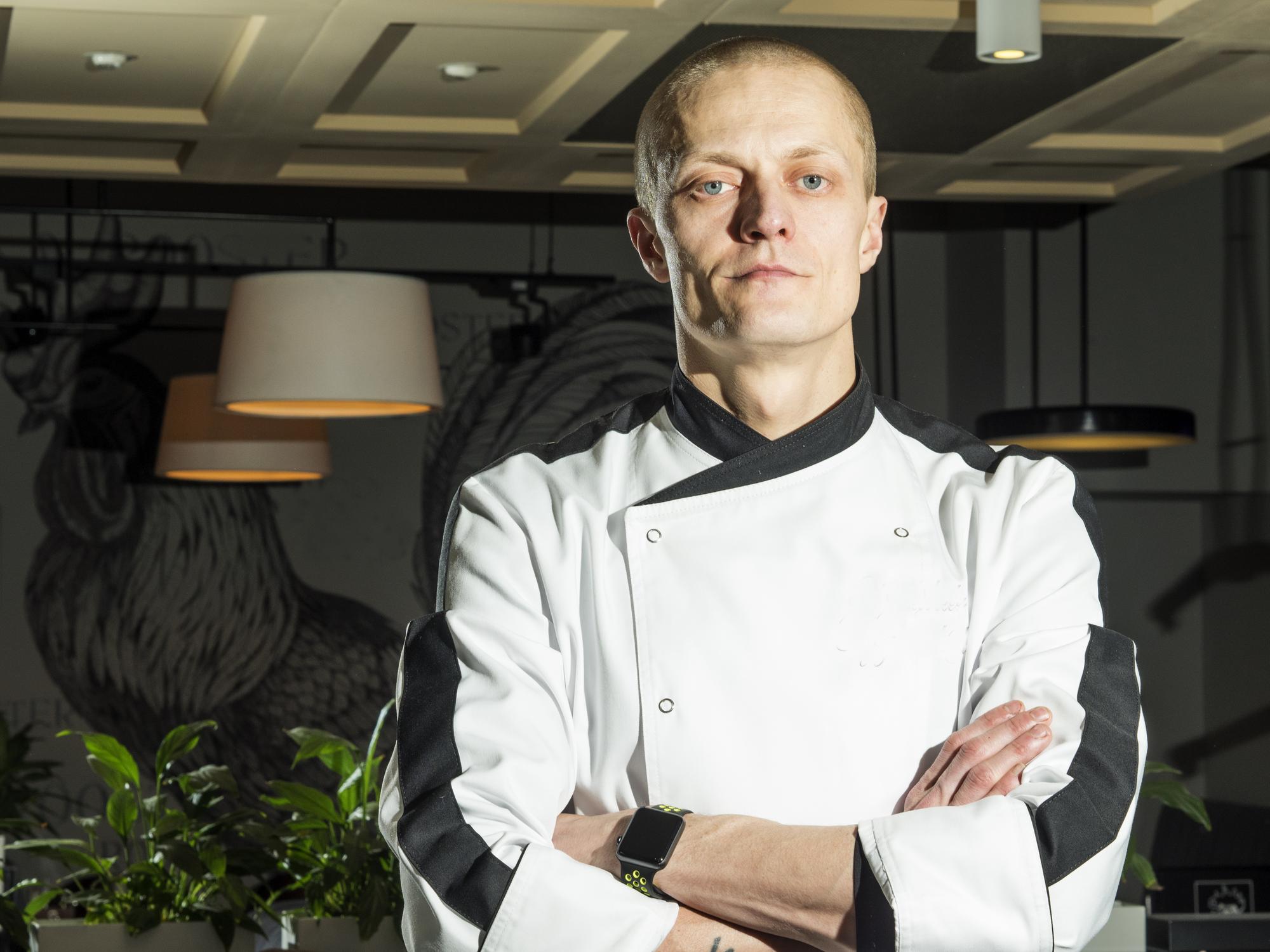 Portrait of head chef leading program